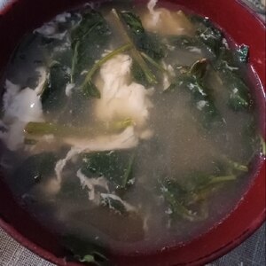 空芯菜の中華卵スープ
